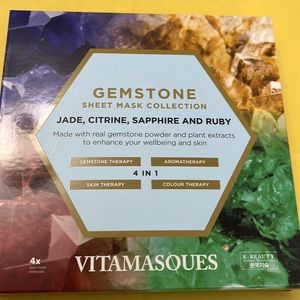 Vitamaques Gemstone mask collection Jade,Citrine, Sapphire & Ruby